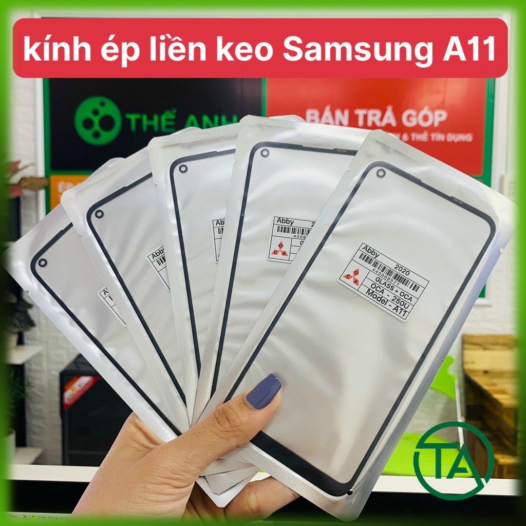 Kính ép màn hình có keo sẵn cho Samsung A11 OCA