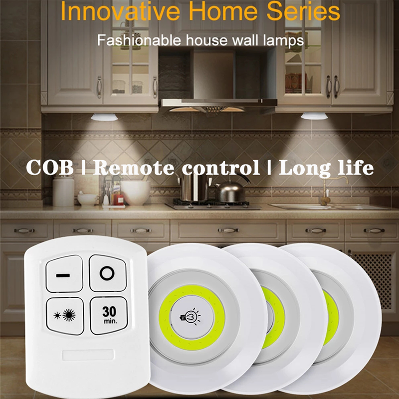 Mini LED Lights Smart Wireless Remote Control Dimmable Night Light ...