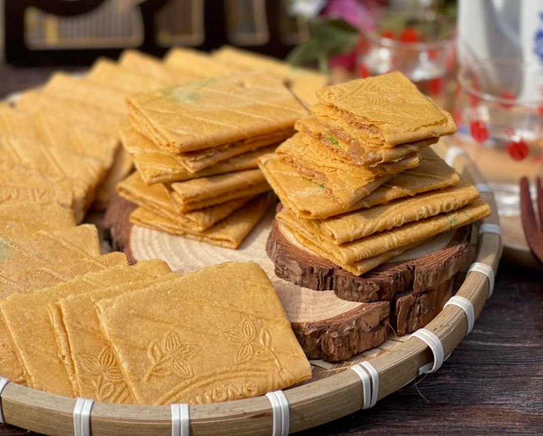 Bánh kẹp ngò nhân bơ đậu phộng chuẩn xuất khẩu 1kg/ 500g/ 250g - đồ ăn vặt - bánh kẹo