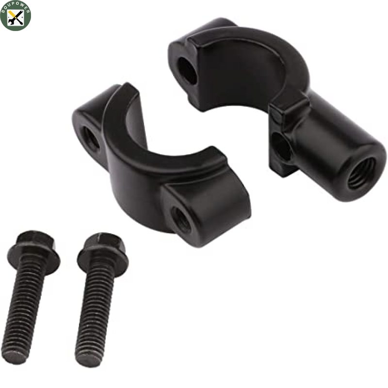 BouPower Motorcycle Handle Bar Mirror Mount Holder Rearview Handlebar Mirror Clamp