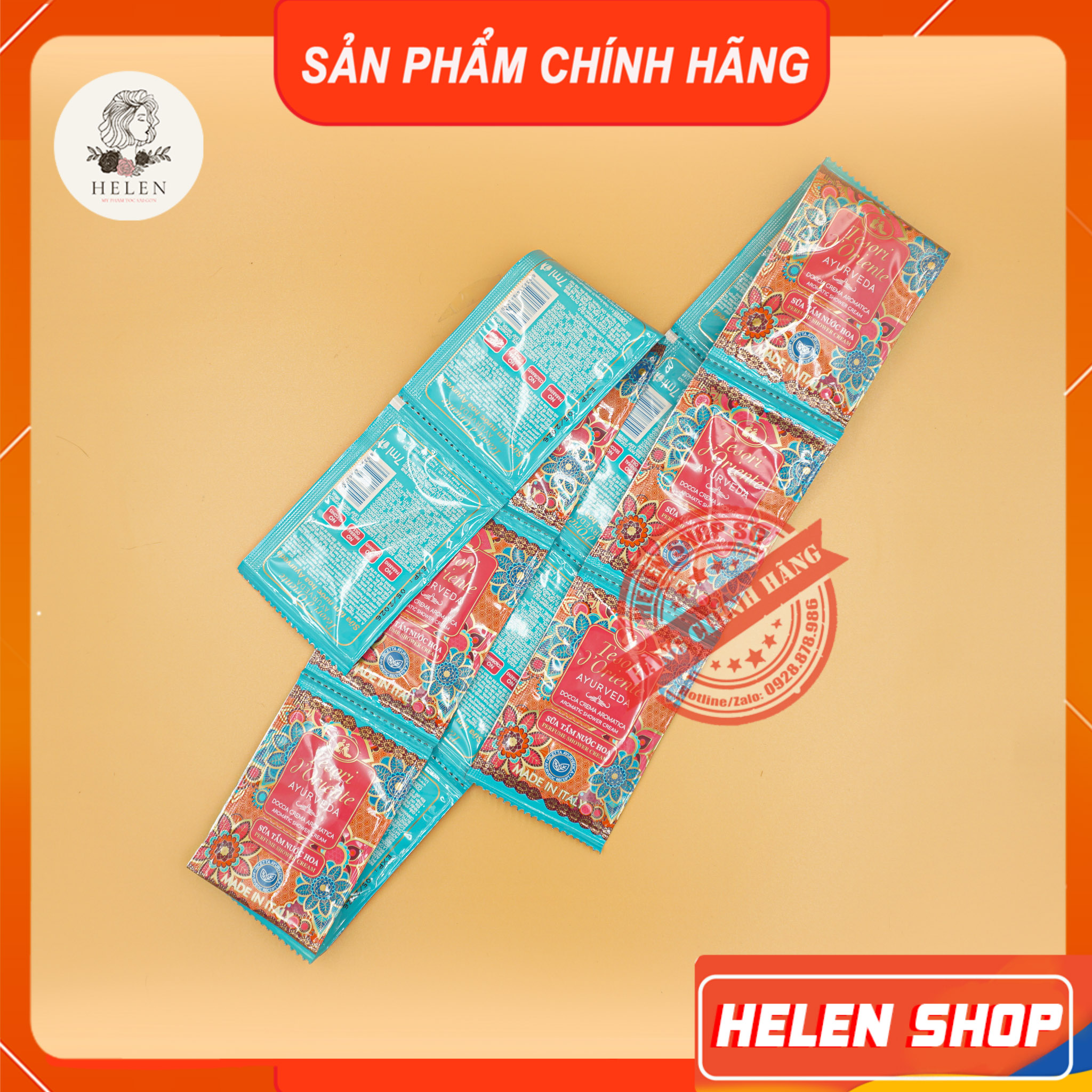 Sữa tắm dây tesori d’oriente 7ml, sữa tắm gói du lịch tesori