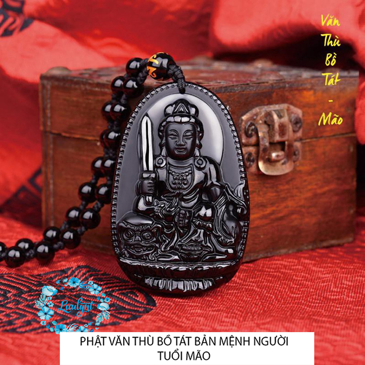 ⚡Video Thật⚡ Chuỗi hạt dây chuyền vòng đeo cổ mặt phật màu đen cao cấp size 4.7cm x 3cm - Phật bản mệnh 12 con giáp mang lại bình an may mắn tài lộc