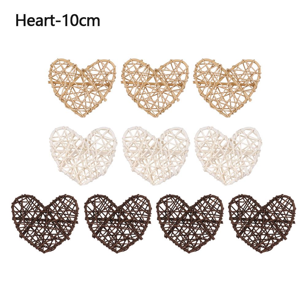 BULLOCKNE 10PCS Màu hỗn hợp Đồ dùng tiệc cưới dây treo Gỗ cà phê trắng Trang trí cây thông Noel Bóng mây Trái tim Ngôi sao Đồ trang trí nhà cửa