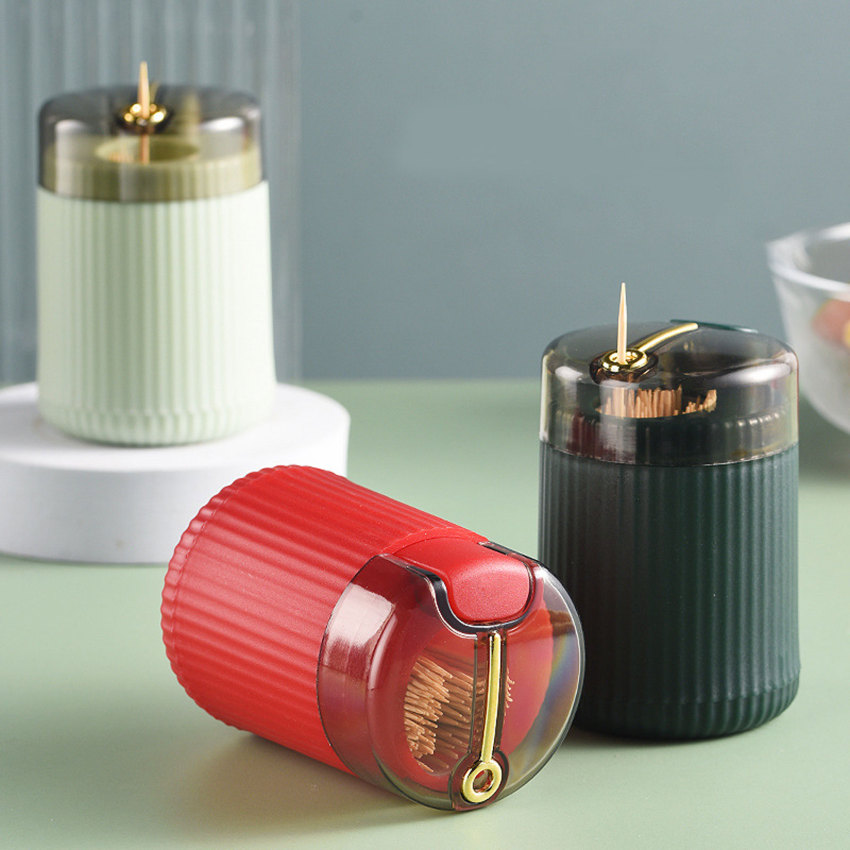 Toothpick Box Pop-up Creative Automatic Toothpick Dispenser Home light Luxury Portable Toothpick Storage