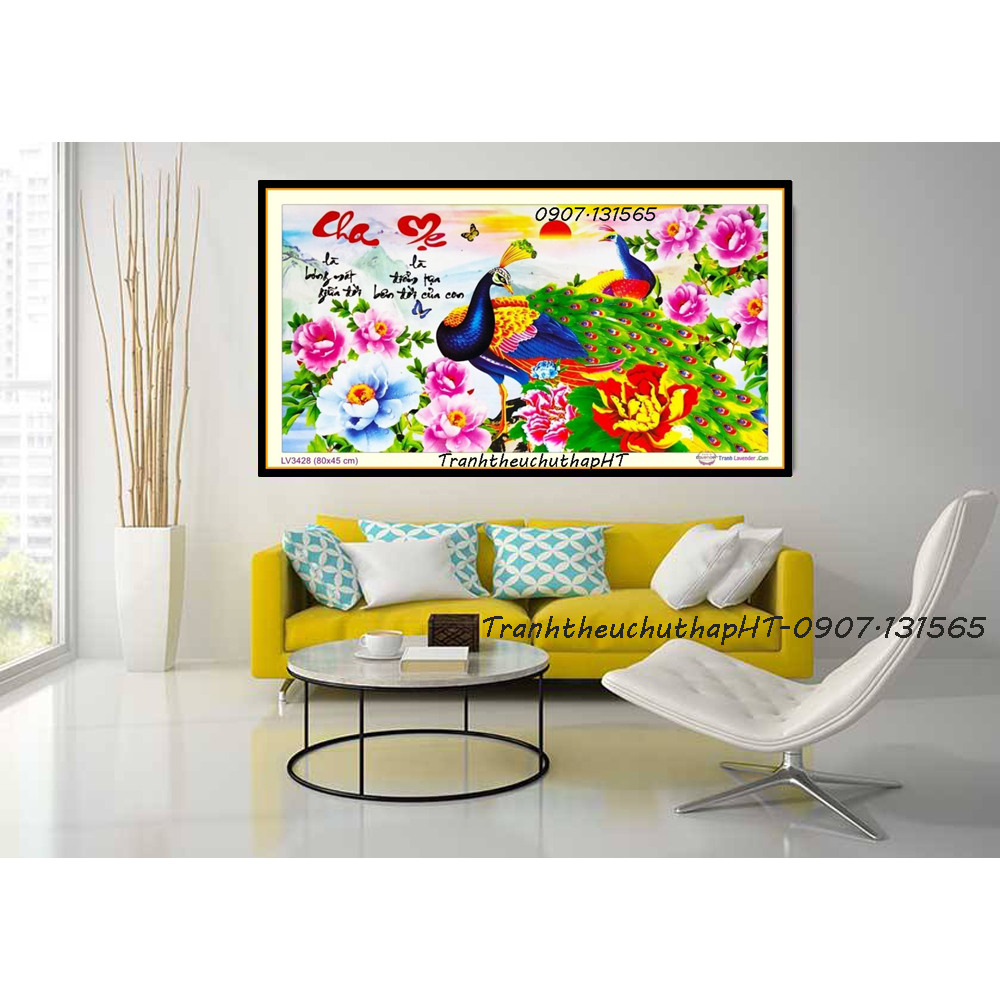 [HCM]Tranh đính đá cha mẹ 100*50cm - tự đính