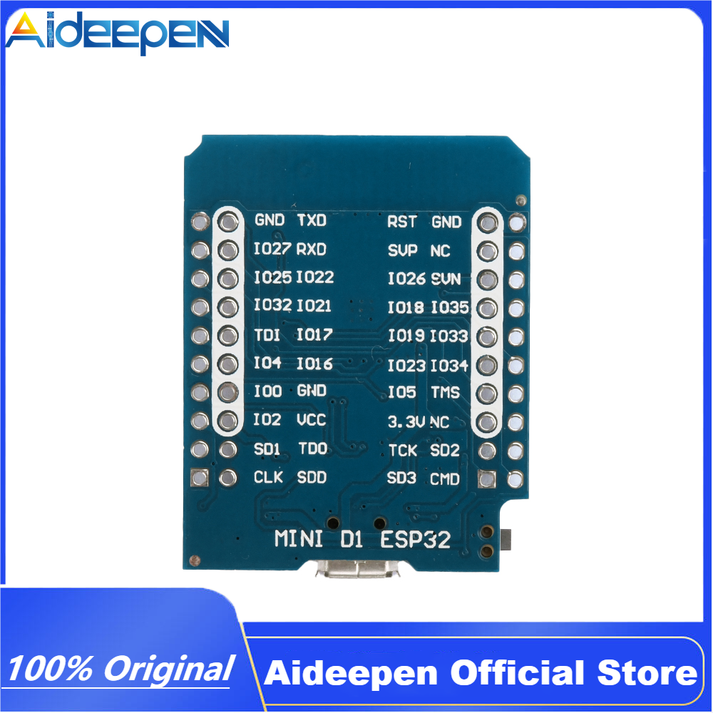 Aideepen ESP32 D1 Mini ESP-32 WiFi+Bluetooth Development Module Board Base on ESP8266 Fully Functional Compatible for WeMos D1 Mini