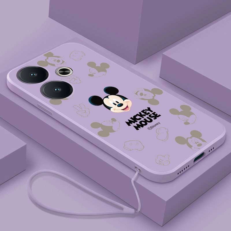 Xiaomi Redmi 13 redmi13 12 Casing Mickey Family Mobile Case Cute Mouse Silicon Liquid Rubber Cover. 