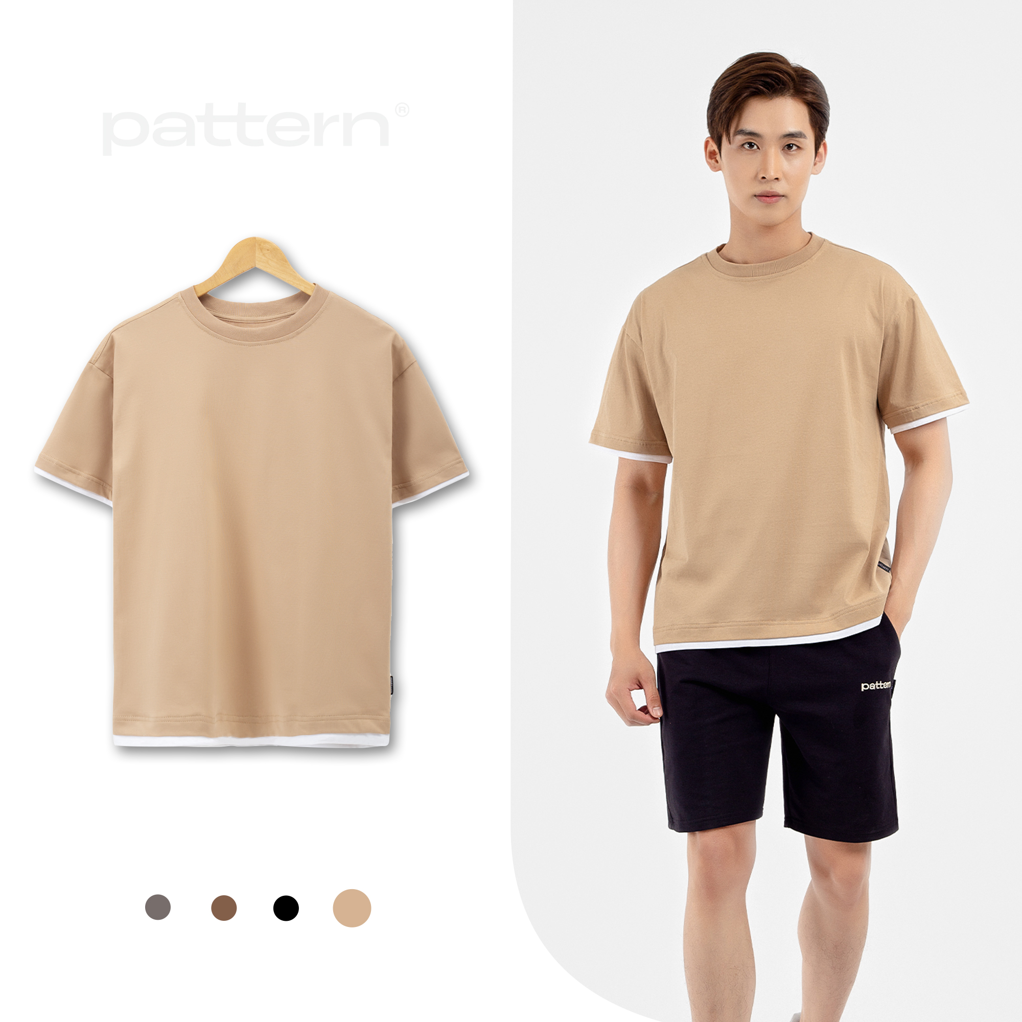 Áo phông Layer PATTERN THE 1992 Tshirt giả gấu