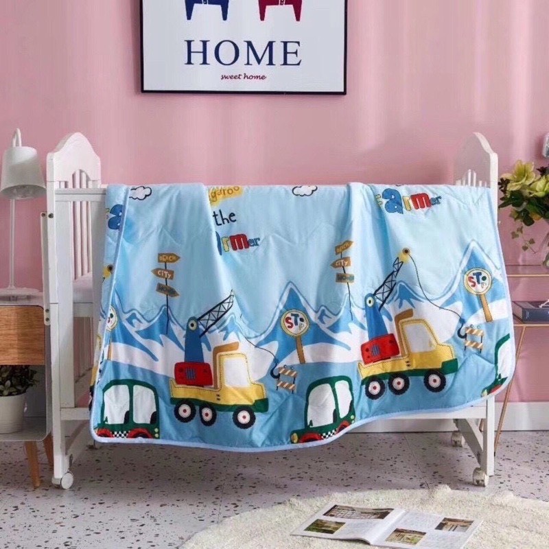 Chăn Hè Cotton Đũi cực mềm, siêu mát cho bé