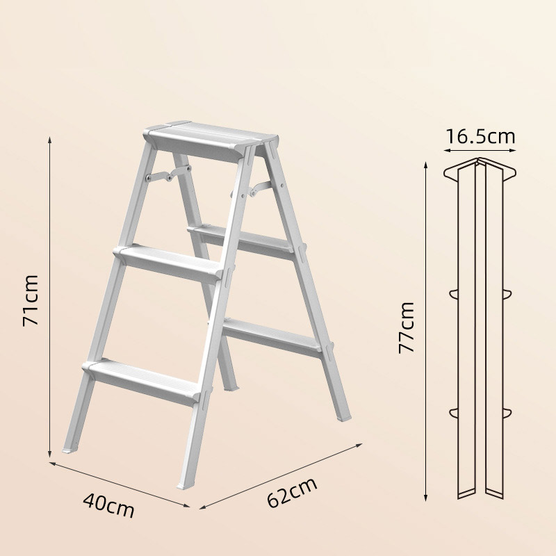Storage folding multi-functional household ladder indoor staircase stool portable telescopic ladder aluminum alloy herringbone ladder