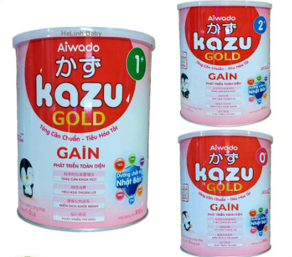 Sữa bột Kazu Gold Gain 0+, 1+, 2+ 810g