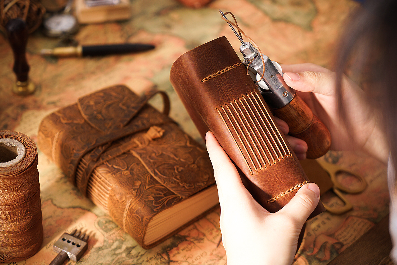 Sổ Tay Handmade Notebook Da Bò Cao Cấp