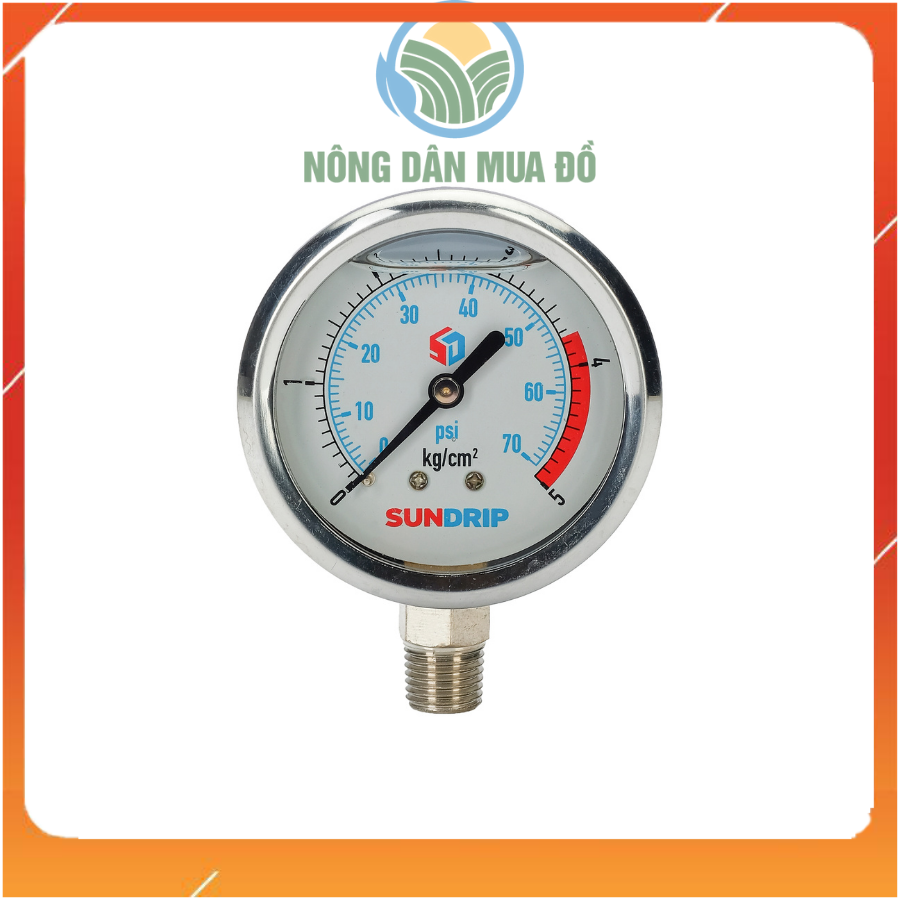 [HCM]Đồng hồ đo áp suất dầu mặt 63 hiệu HV