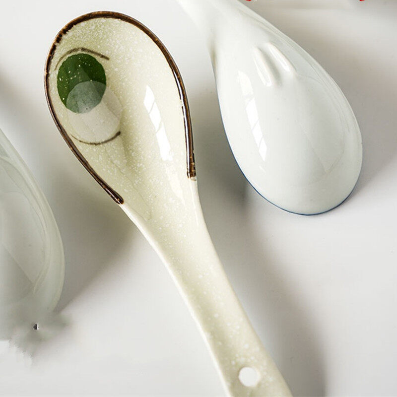 OMK Japanese style Ceramic Soup Spoon
