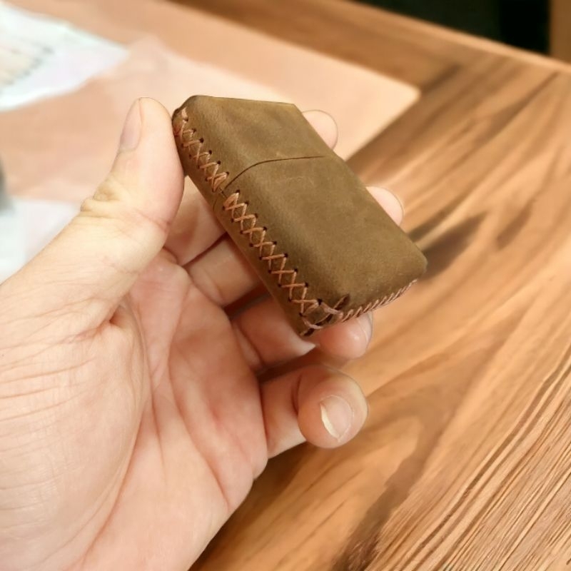 Bao Da Trùm Zippo Classic, Bao da Thật Zippo, da handmade