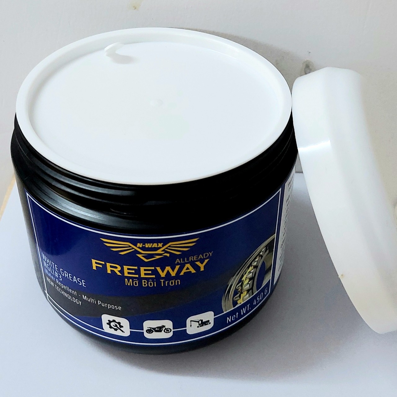 [HỎA TỐC HCM - MỠ BÔI TRƠN TRẮNG CHỊU NHIỆT KHÁNG NƯỚC] FREEWAY WHITE GREASE NGLI#3 450 GRAM