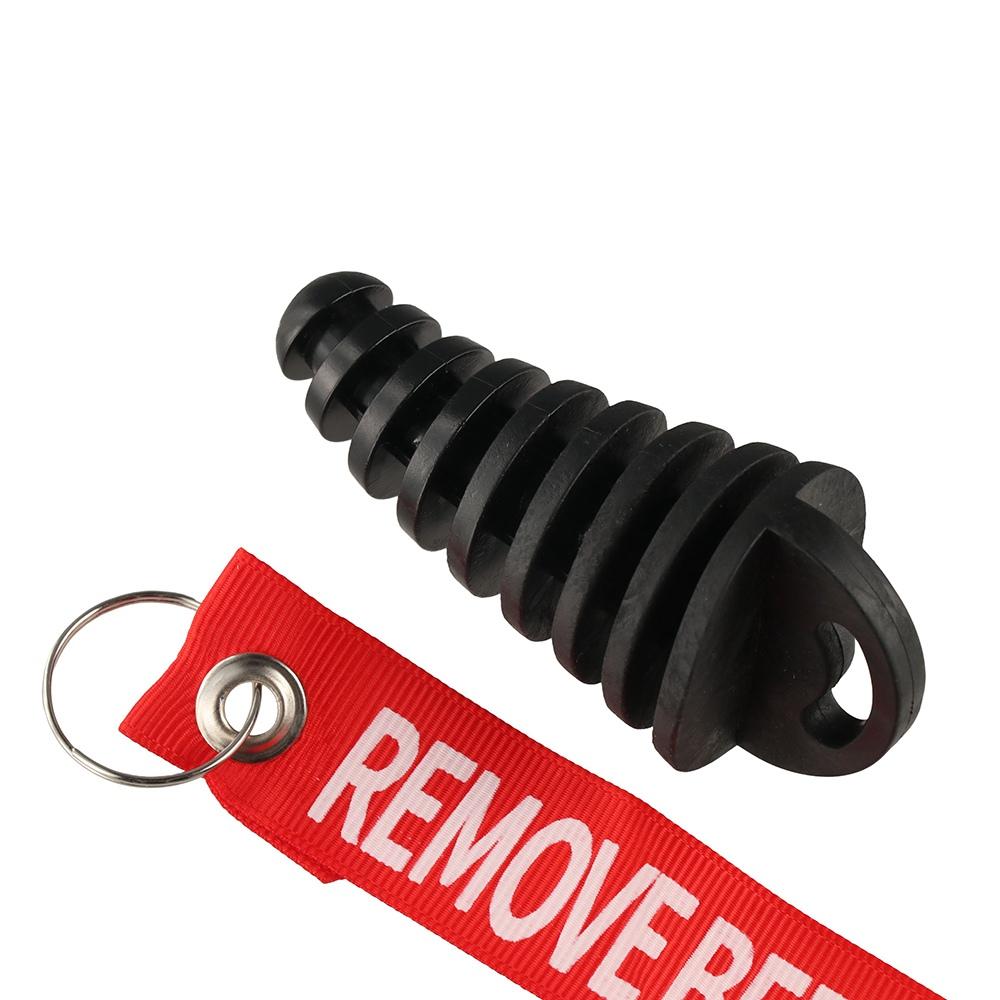 Motocross ATV Dirt Bike Keychain Tag Key Ring Tailpipe Air Bleeder Plug ...
