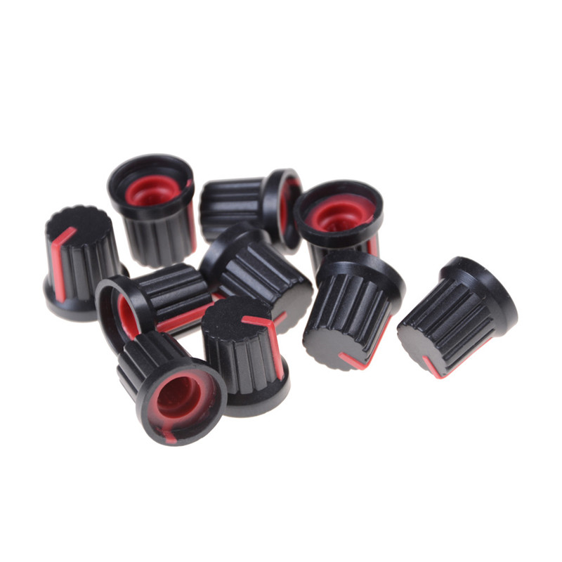 UG 10Pcs Potentiometer Switch Knob Cap Hole Dia 6mm Volume Control Rotary Knob Cap