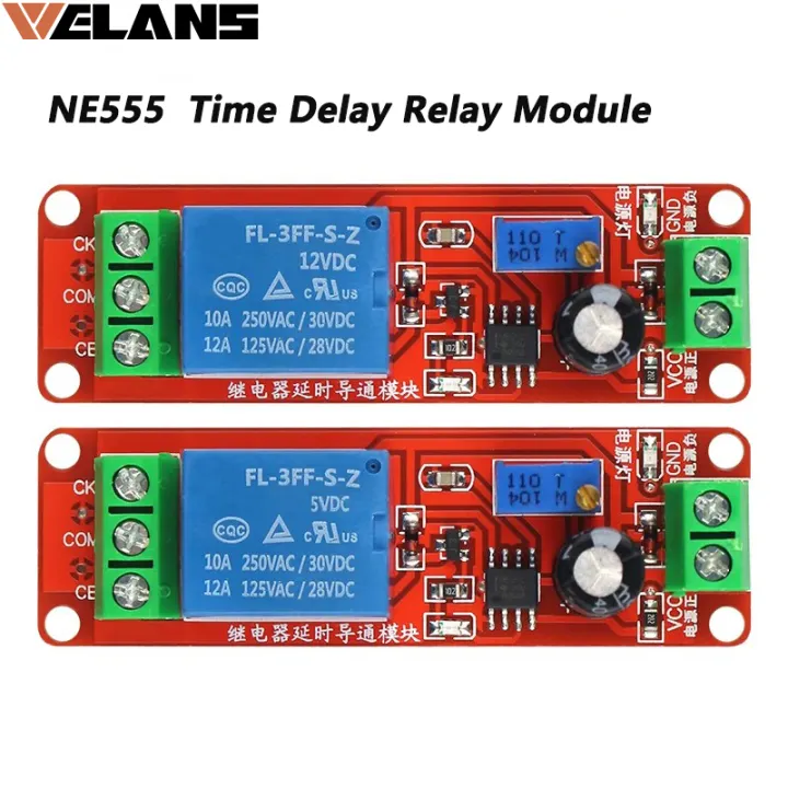NE555 Timer Switch Adjustable Module Time delay relay Module DC 5V / 12V Delay Connect / Disconnect relay shield for arduino