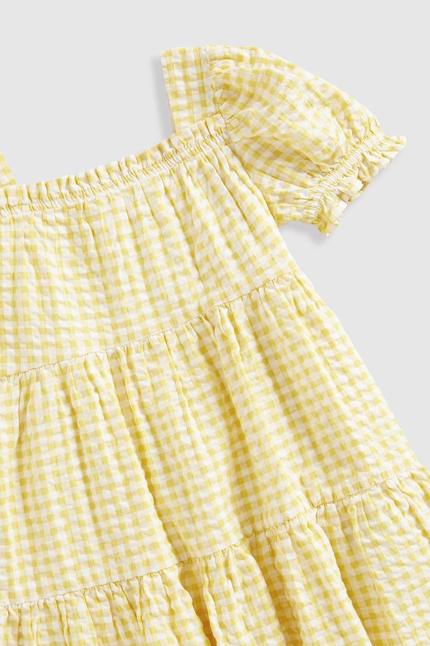 ชุดเดรสเด็กผู้หญิง Mothercare Lemon Gingham Tiered Dress HC837 ...