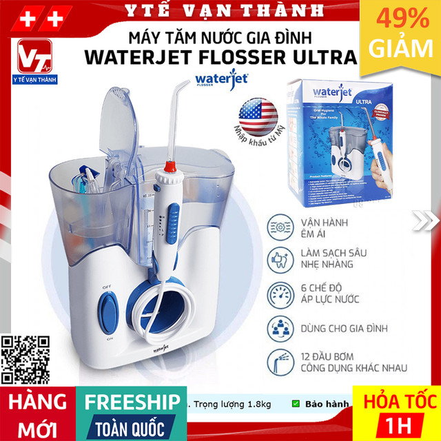 ✅ Máy Tăm Nước Gia Đình Waterjet Flosser Ultra | BẢO HÀNH 1 NĂM -VT0508 - Y Tế Vạn Thành