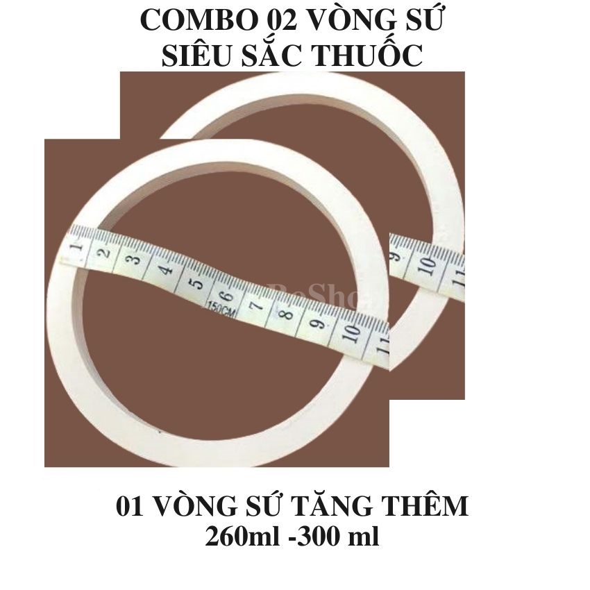 Combo 2 vòng sứ cô đặc dùng cho tất cả ấm sắc thuốc có trên thị trường