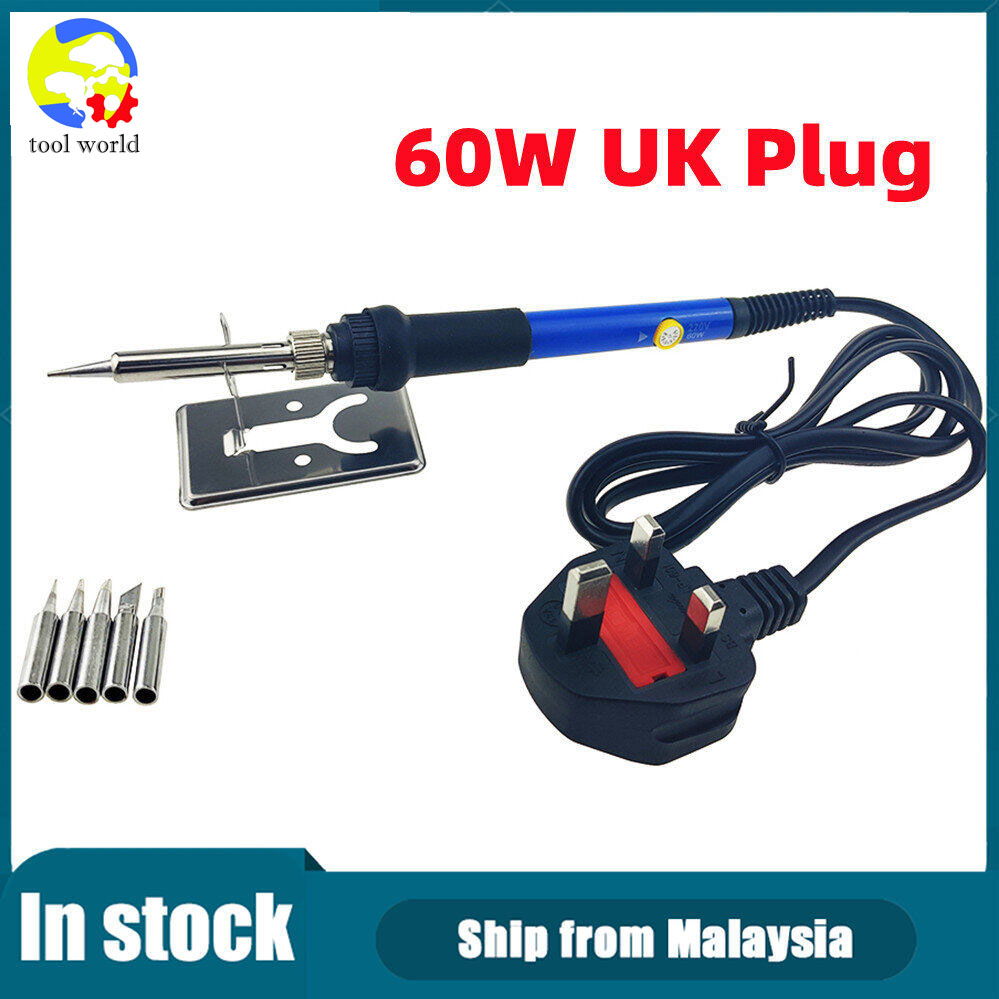 60W UK Plug Full Set Soldering Iron Electric Iron Electric Solder Tool