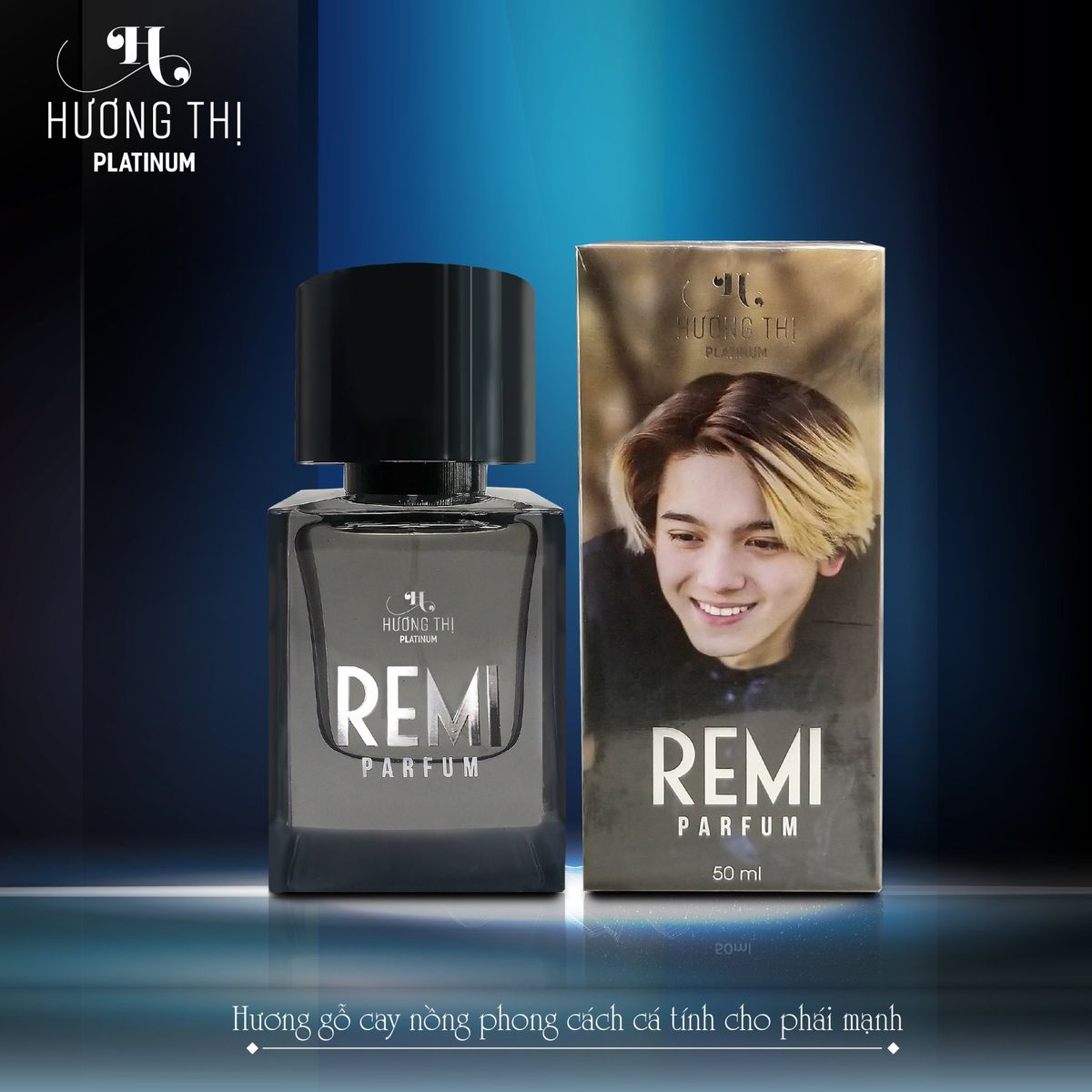 Nước hoa nam cao cấp remi 50ml - hương thị hương cam bergamot, tiêu hồng, trà xanh, gỗ tùng, long diên