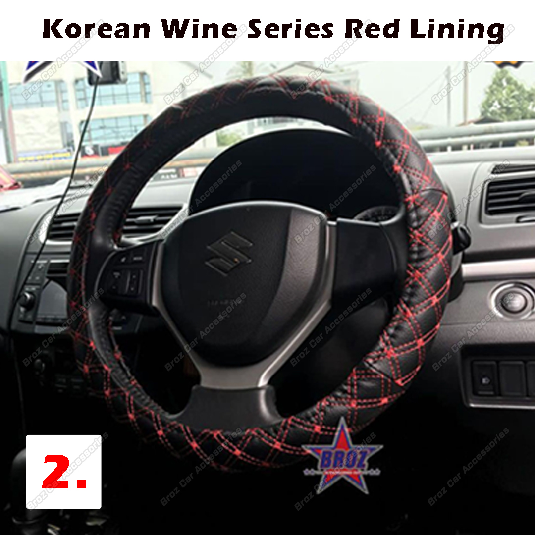 Car Steering Cover Car Steering Wheel Cover 38CM Kereta Sarung Steering