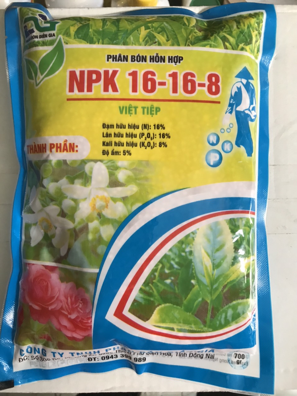 Phân NPK 16-16-8 gói 700gam