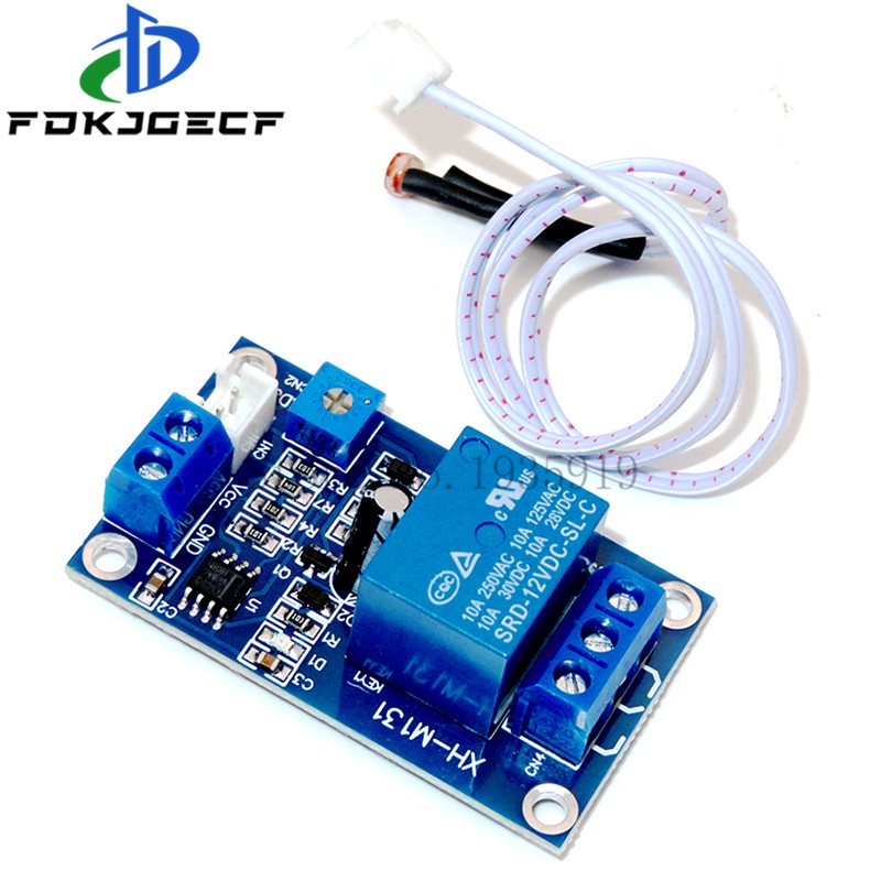 XH-M131 DC 5V / 12V Ánh Sáng Công tắc điều khiển Rơle quang điện trở Module cảm biến thăm dò 10A độ sáng tự động mô-đun điều khiển mạch tích hợp