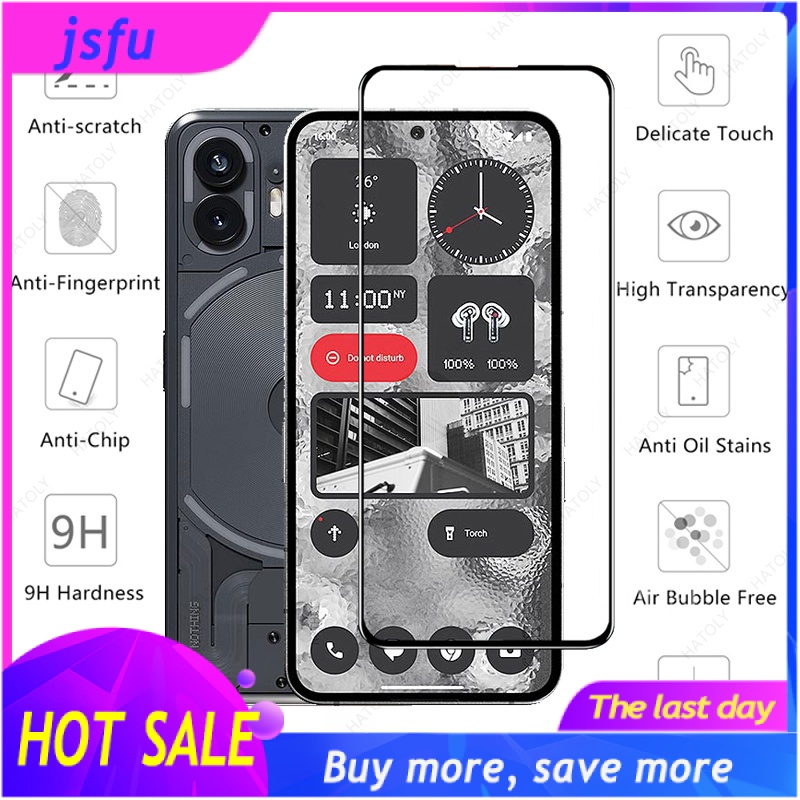 For Nothing Phone Tempered Glass Nothing Phone Front Glass Full Cover Camera Len Film Screen Protector Nothing Phone 2 1