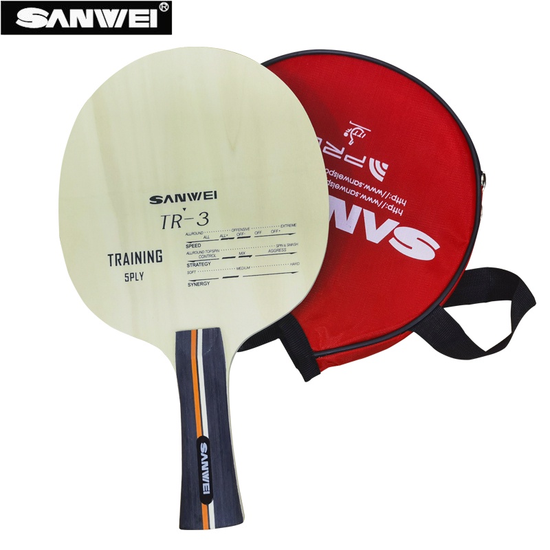 Sanwei tr-3 table tennis blade elastic 5-ply wood offensive ping pong blade with good control
