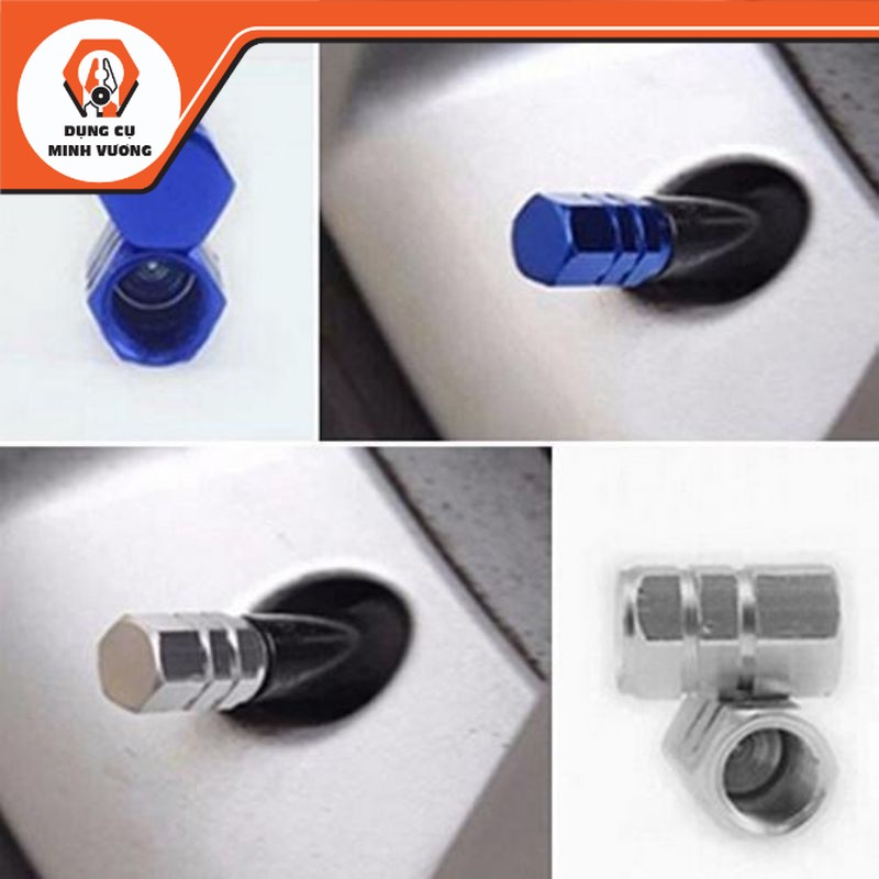 Set 4 Nắp van lốp ô tô xe hơi _ [Dụng Cụ Minh Vương]