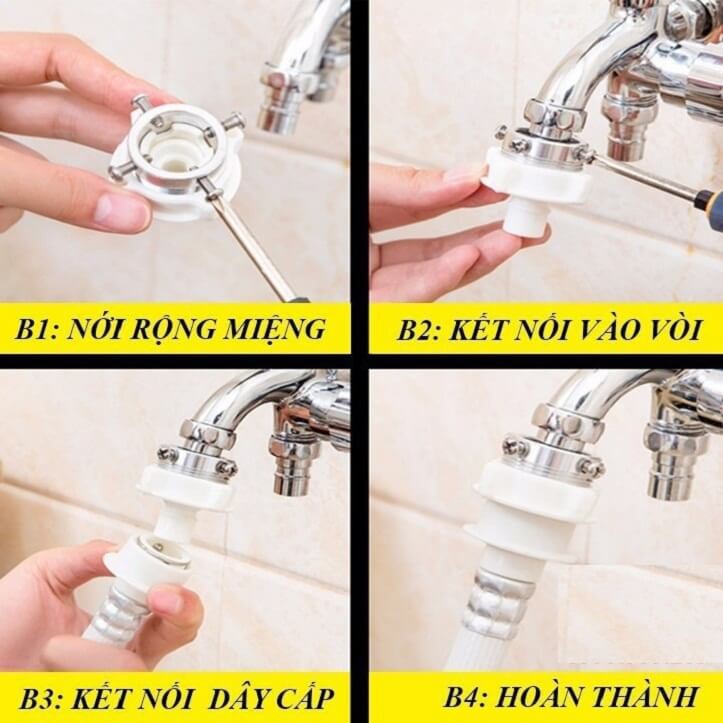 Dây cấp nước máy giặt 3m màu trắng
