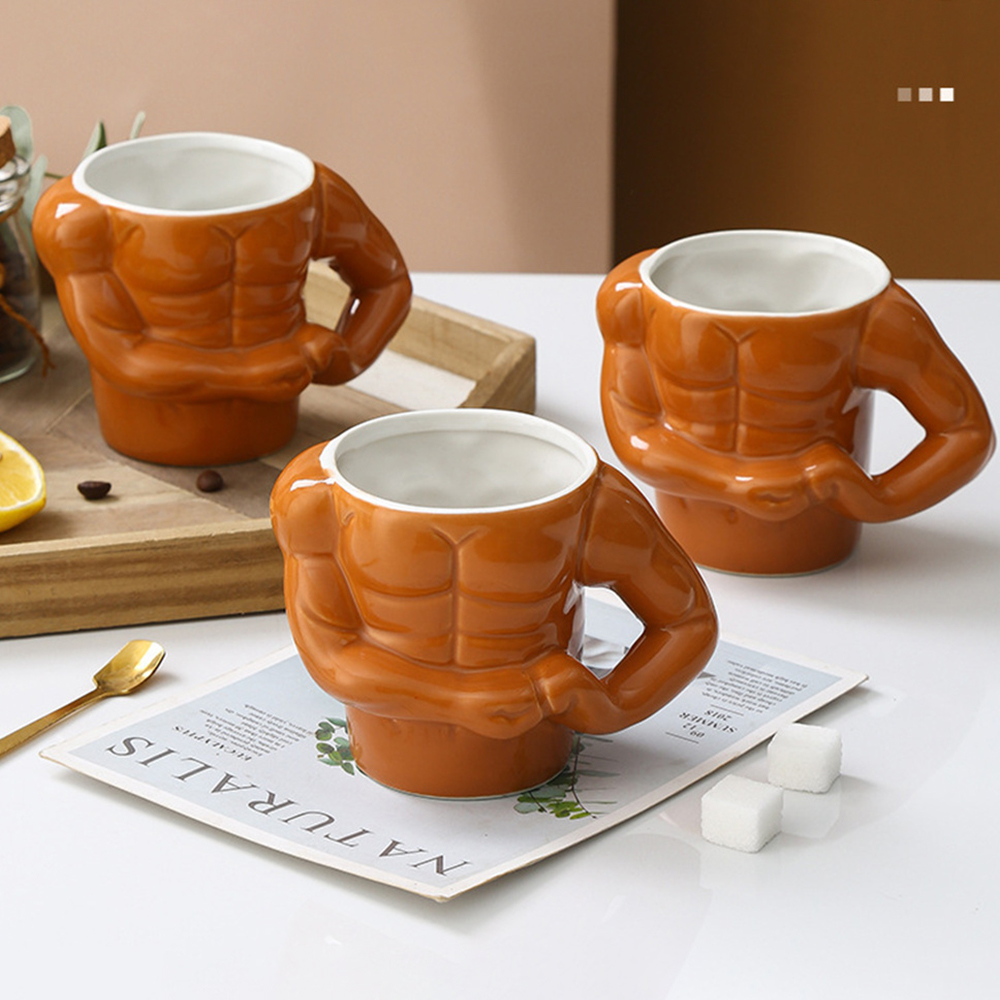 Muscle Cup Kitchen Bar Creative Ceramic Cup Creative Personality Cup Cup Cup Men's Ceramic Cup#1 * mug