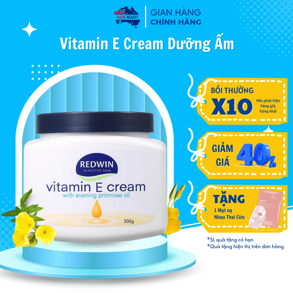 Kem dưỡng thể redwin vitamin e cream dưỡng ẩm chuyên sâu 300g