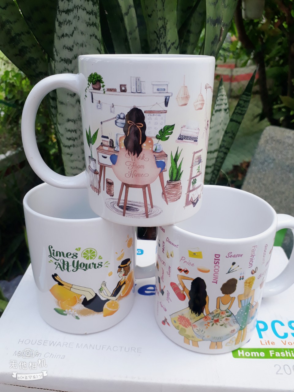 LY SỨ CÓ QUAI DÀY DẶN HỌA TIẾT
