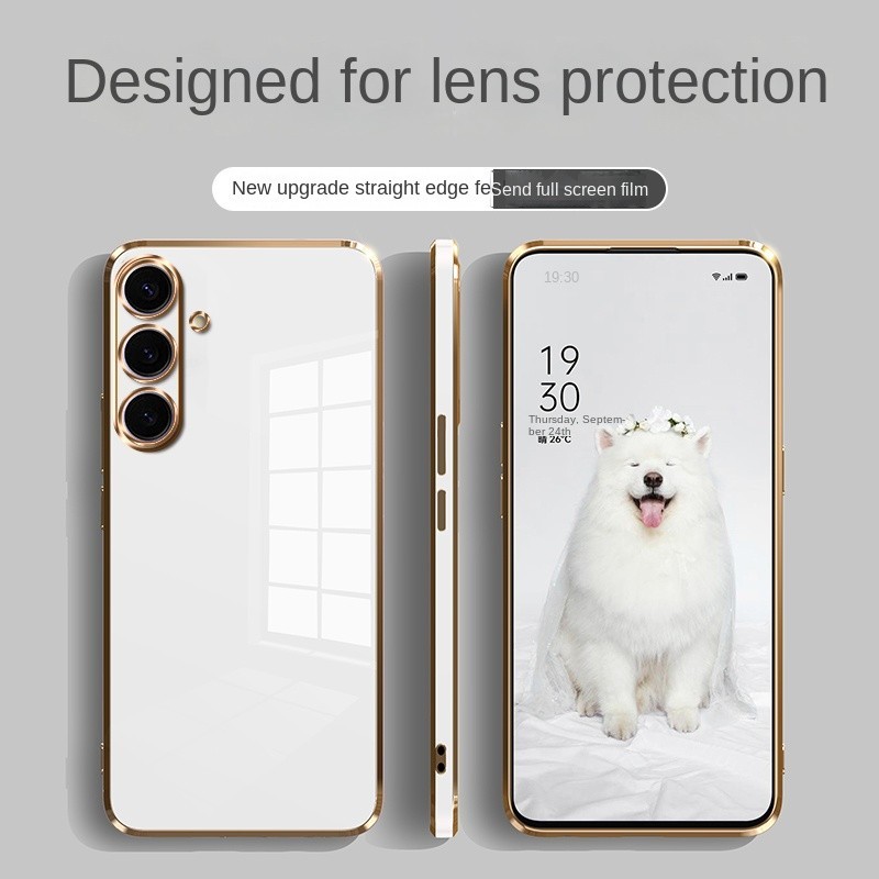 Samsung Galaxy A06 A16 Elegant Phone Casing Straight Edge Silicone Shockproof Full inclusive Phone Soft Case Cover. 