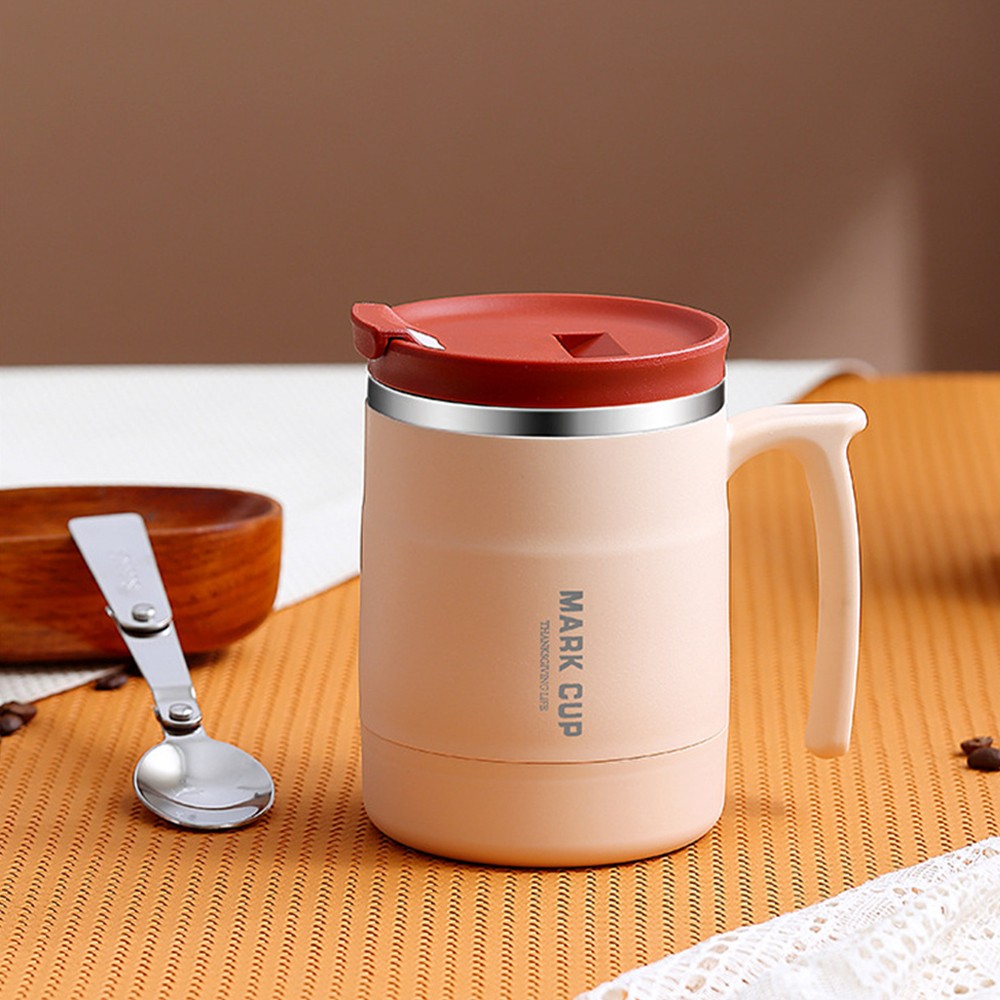 304 Stainless Steel Coffee Cup Mug With Spoon Double Wall Vacuum Insulated  Tumbler For Hot And Cold Portable Insulated Mug For Office Drinkware Water 