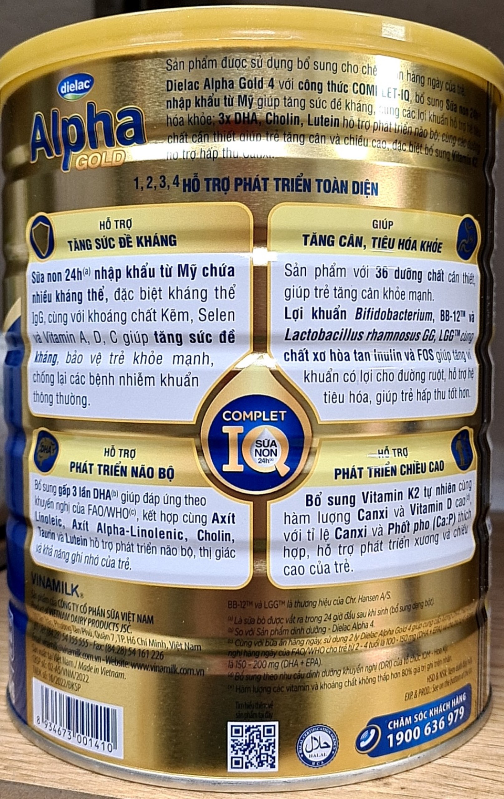 (MẪU MỚI) SỮA BỘT DIELAC ALPHA GOLD IQ 4 1,5KG (CHO TRẺ TỪ 2- 6 TUỔI)