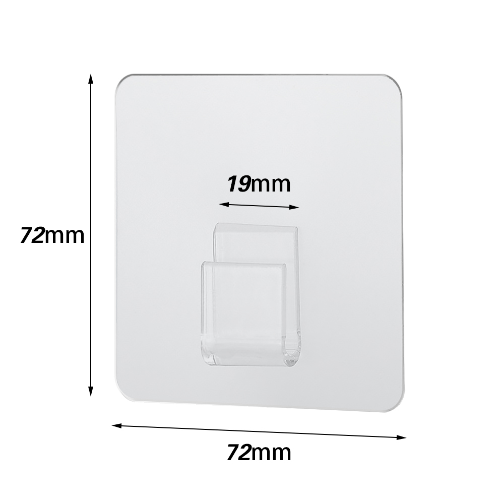 【88HomeStore】1PCSTransparent Wall Hooks Strong Self Adhesive Kitchen bathroom Storage Hooks Hangers Suction Cup Heavy Load Hook Holder Rack