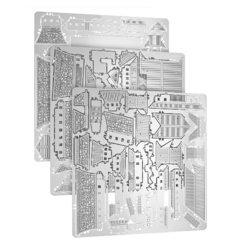 Hand-made Metal Puzzle White Heron Castle 3D Metal Model Creative 3D Puzzle Model