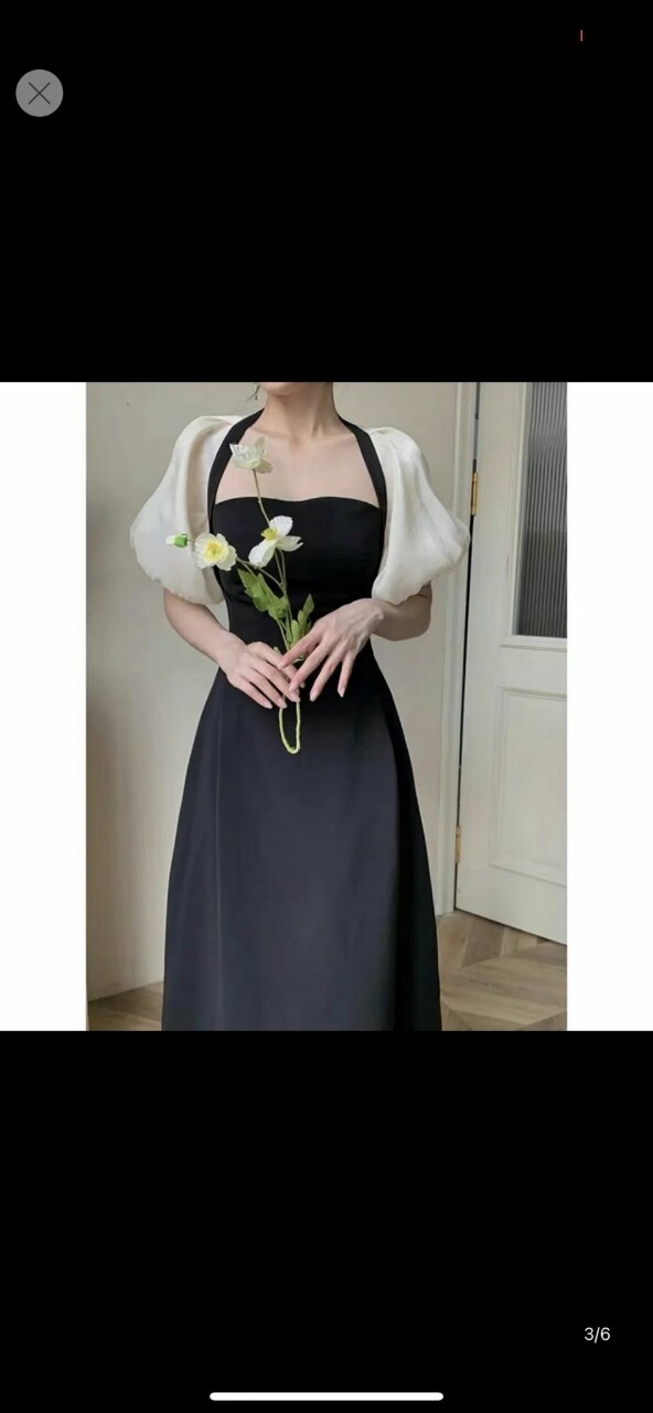 ĐẦM BIG SIZE MIDI PHỐI MÀU ĐEN TRẮNG