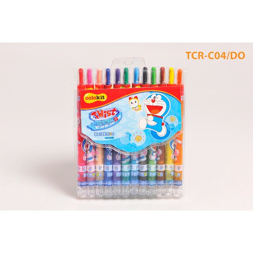 Bút sáp vặn colokit tcr-c04/do/ 12 màu