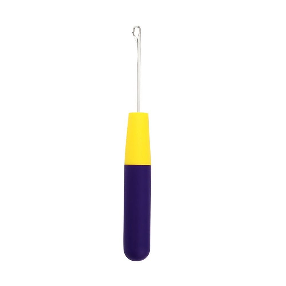 PKGH 2PCS Plastic Handle Dreadlock Crochet Hair Extension Micro Hook Crochet Hook Hair Making Tools Braiding Hair Knitting Hooks for Hair Weaving