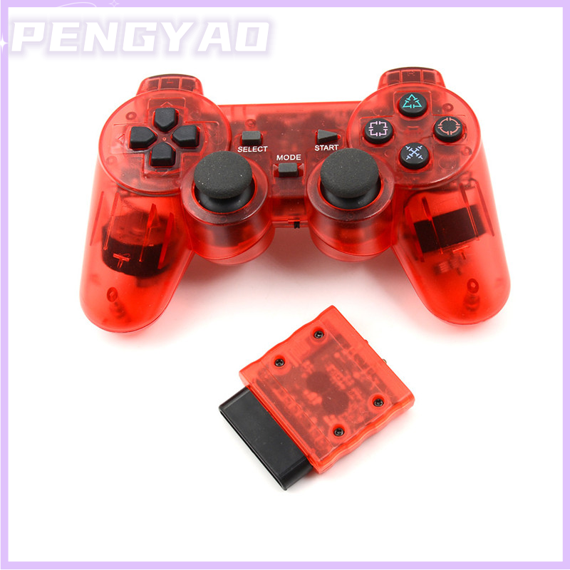 1 bộ tay cầm chơi game không dây đầy màu sắc tay cầm chơi game 2.4Ghz cho PS2
