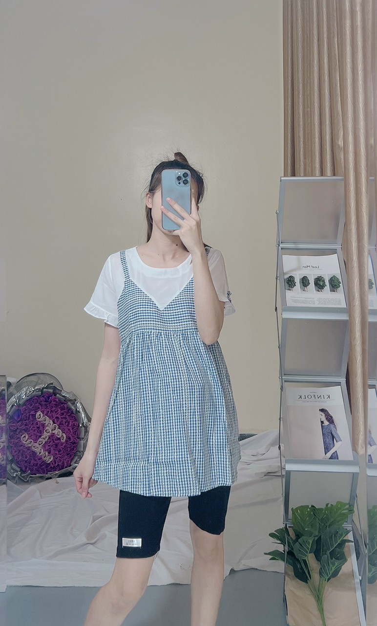 Áo bầu cộc tay mùa hè mềm mát