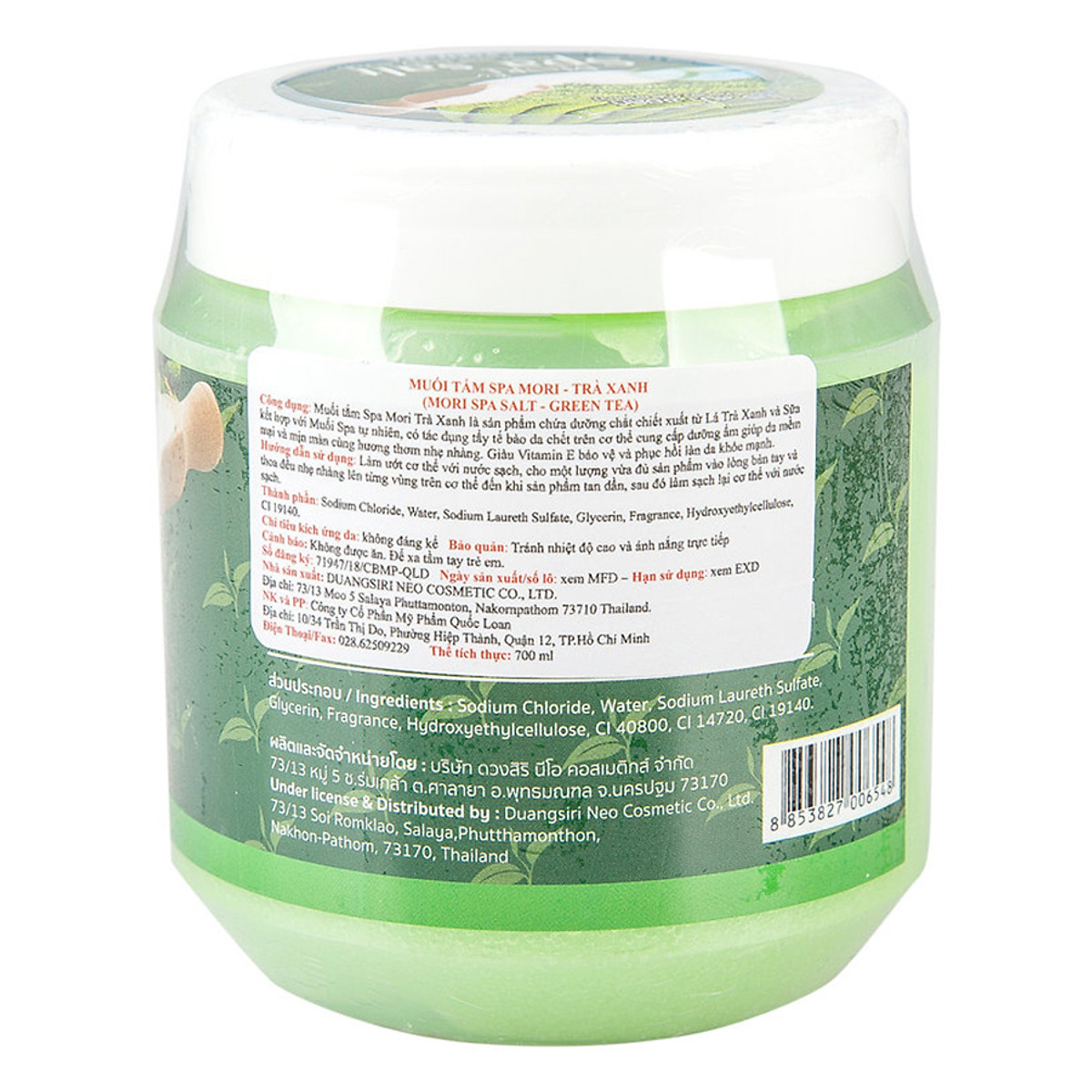 Muối Tắm Spa Trà Xanh Mori 700Gr/24