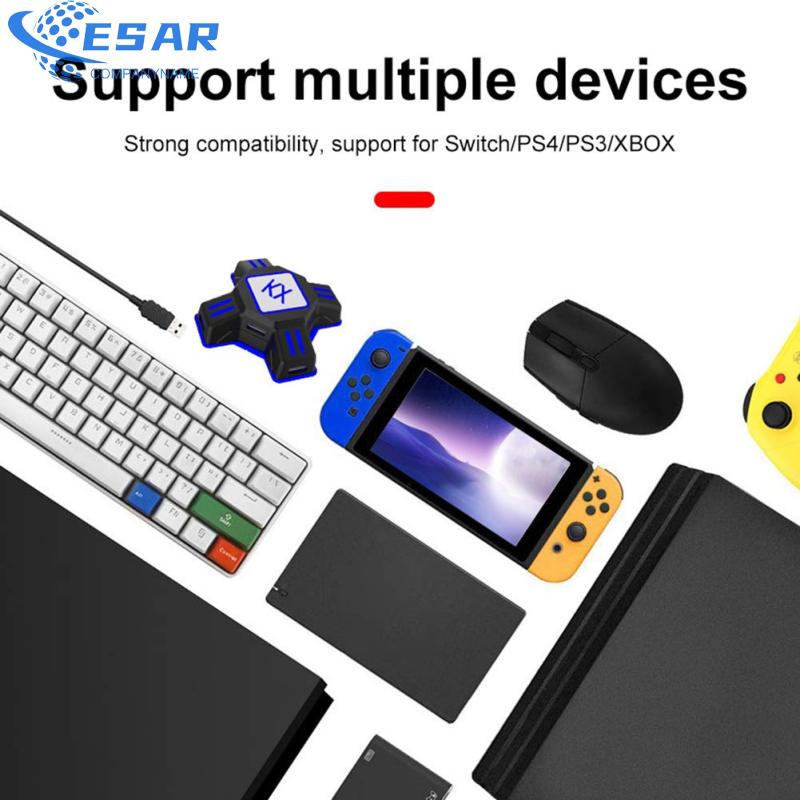 KX USB Game Controller Converter Keyboard Mouse Adapter for Switch/Xbox/PS4/PS3